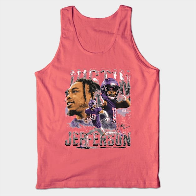 Justin Jefferson Minnesota Vintage Tank Top by danlintonpro